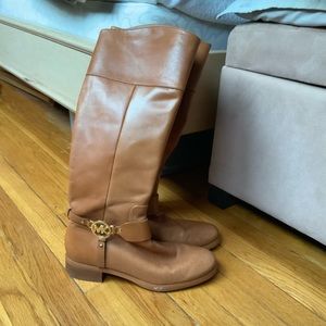 Tall Michael Kors tan leather boots